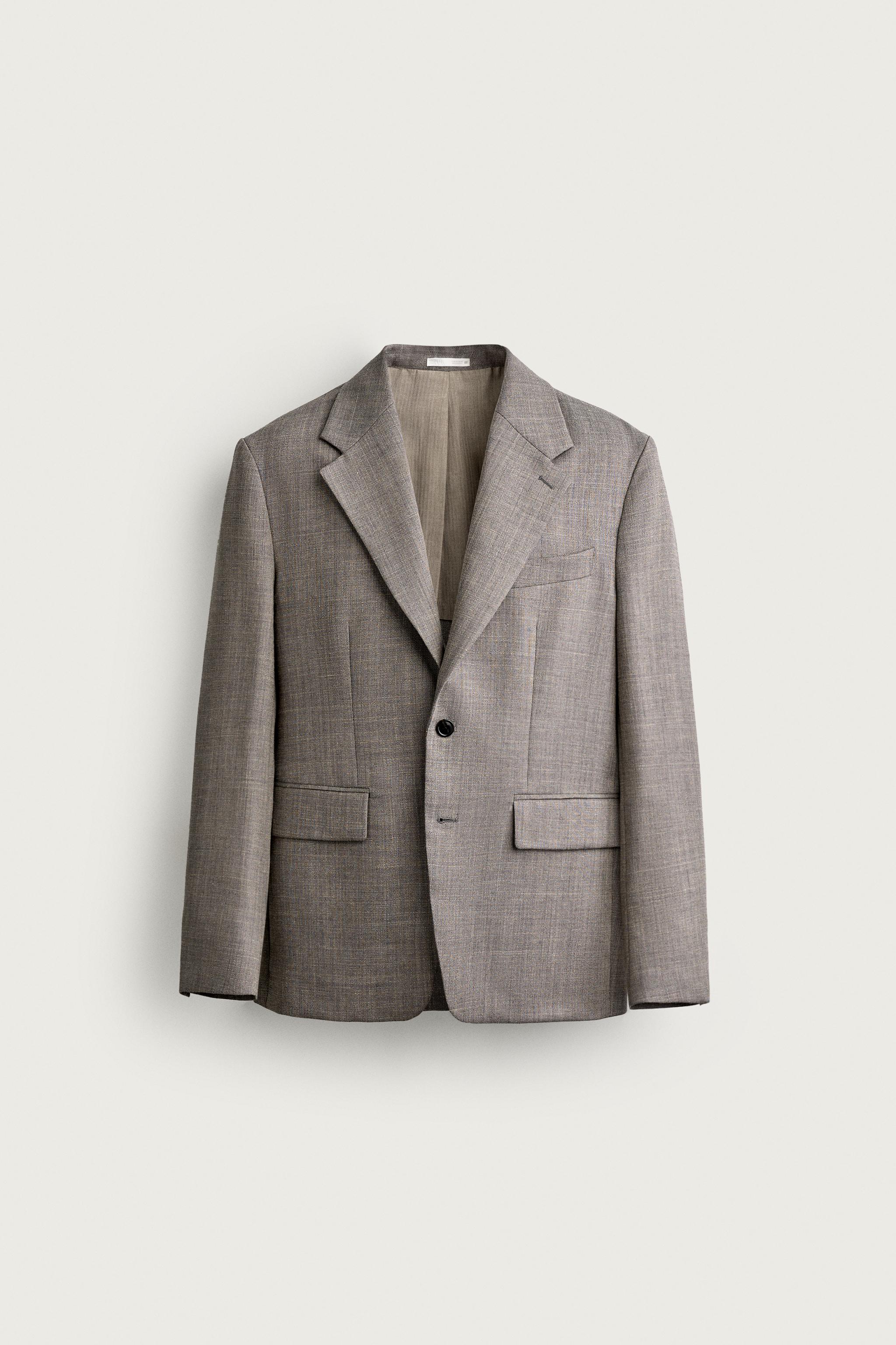 REGULAR FIT WOOL SUIT BLAZER